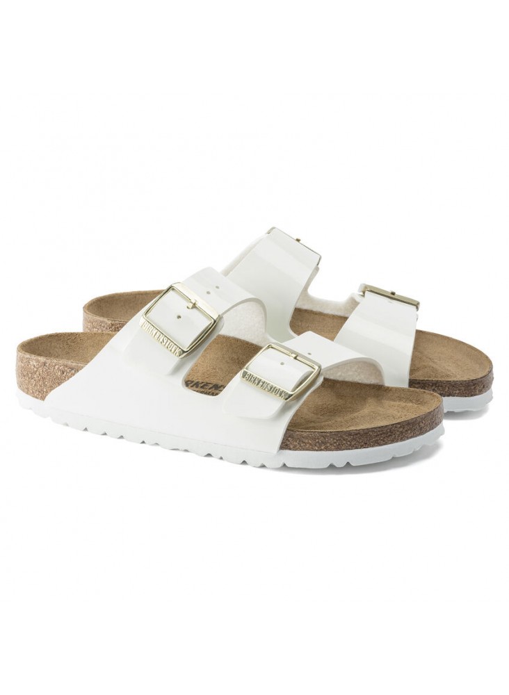 BIRKENSTOCK - Arizona plantare morbido Patent White