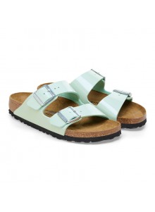 BIRKENSTOCK - Arizona plantare morbido Patent Surf Green