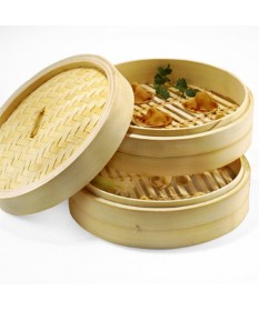 Set cestelli in bambù per cottura al vapore diametro: 20 cm IBILI 3 pz 