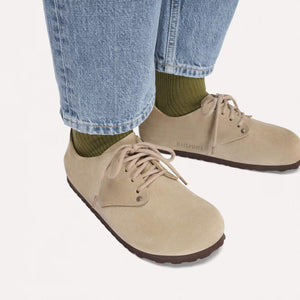 Maine Scarpa bassa in Pelle Scamosciata Taupe – Birkenstock