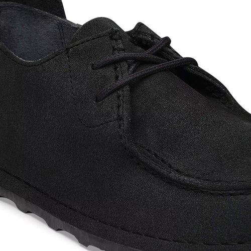 Utti Lace Mocassino Uomo in Pelle Scamosciata Solid Black – Birkenstock