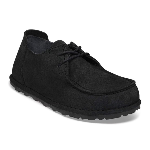 Utti Lace Mocassino Uomo in Pelle Scamosciata Solid Black – Birkenstock