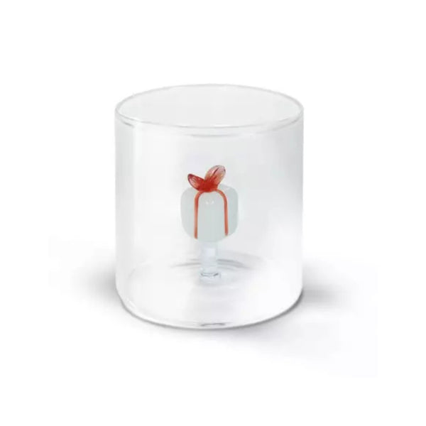 Bicchiere in Vetro Borosilicato 250 ml con Decoro Interno – WD Lifestyle