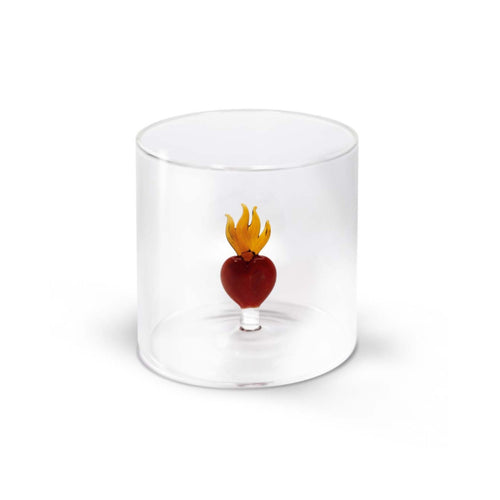 Bicchiere in Vetro Borosilicato 250 ml con Decoro Interno – WD Lifestyle