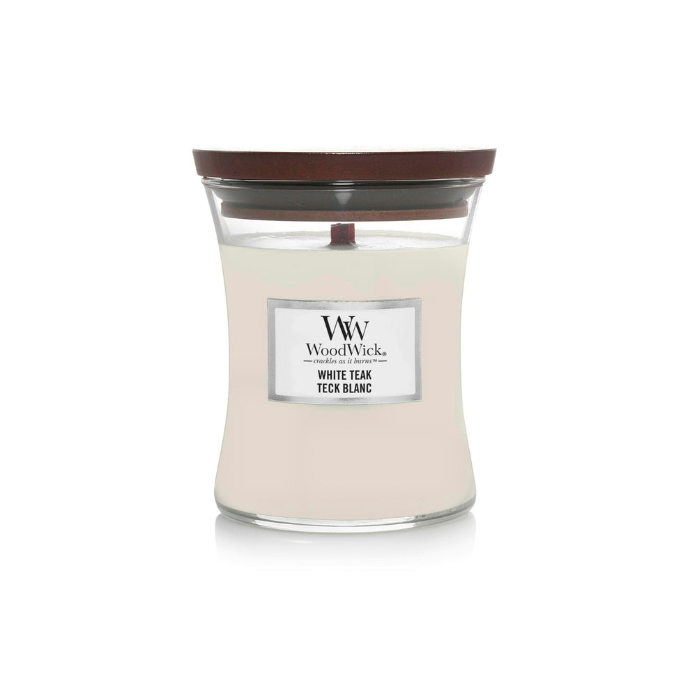 Candela Clessidra Media “White Teak” – WoodWick