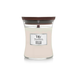 Candela Clessidra Media “White Teak” – WoodWick