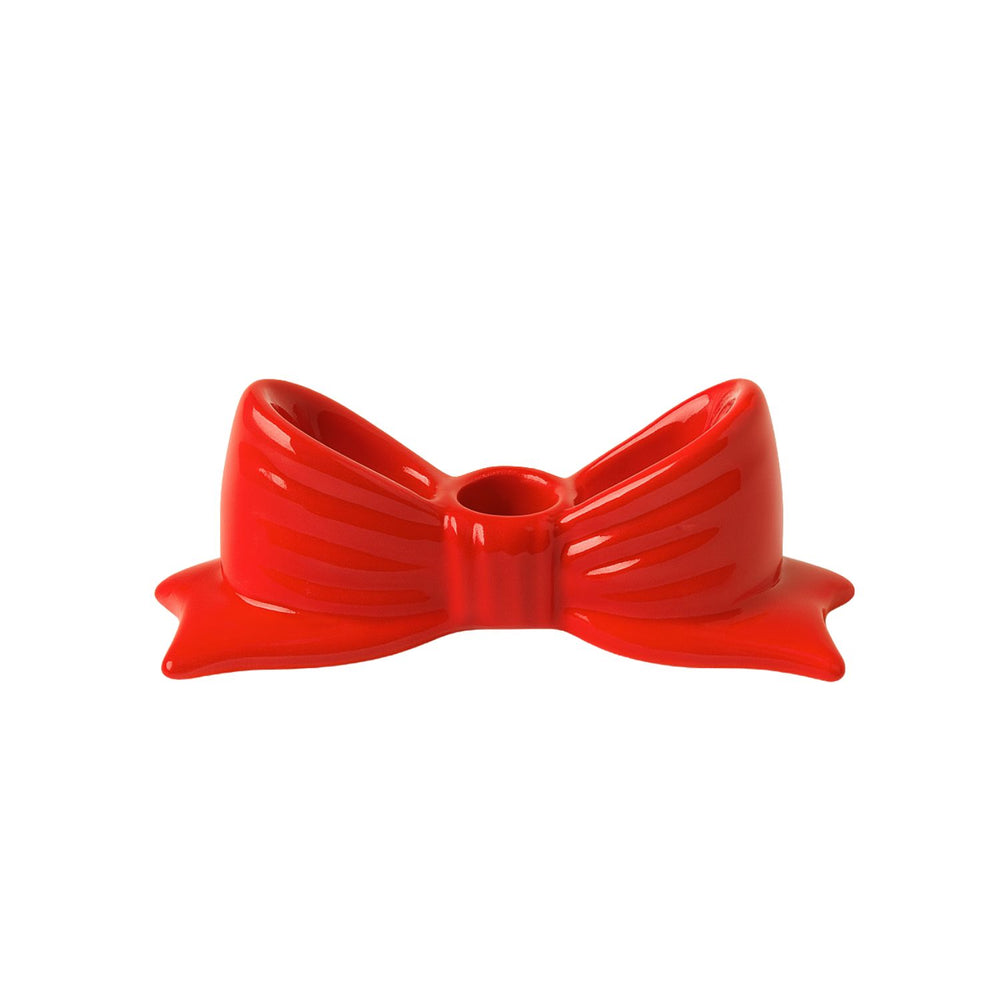 Portacandele in Ceramica a Forma di Fiocco – 15 cm