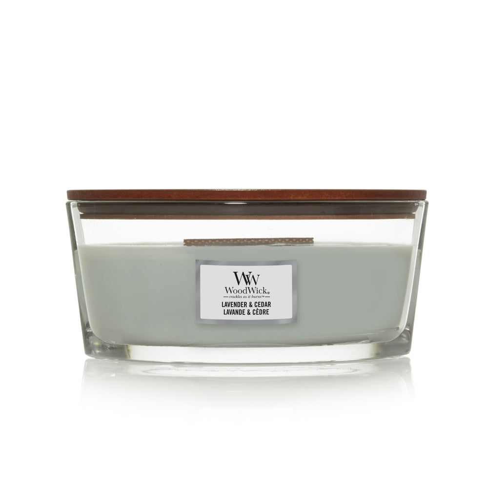 Candela Ellipse Hearthwick® Flame Lavender & Cedar – WoodWick