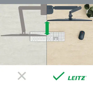 Braccio doppio monitor e laptop salvaspazio – Leitz Ergo