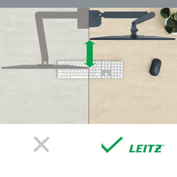Braccio doppio monitor e laptop salvaspazio – Leitz Ergo