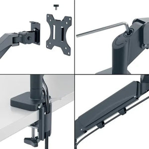 Braccio doppio monitor e laptop salvaspazio – Leitz Ergo