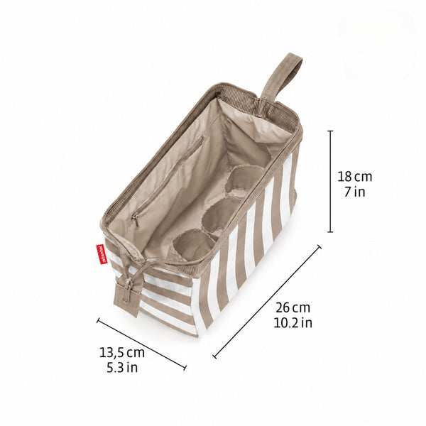 Travelcosmetic Beauty  Case Stripes Coffee – Reisenthel