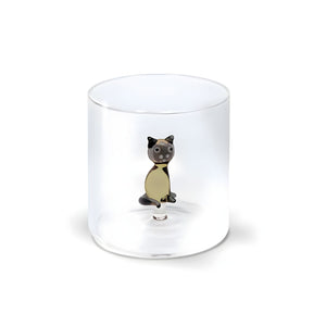Bicchiere in Vetro Borosilicato 250 ml con Decoro Interno – WD Lifestyle