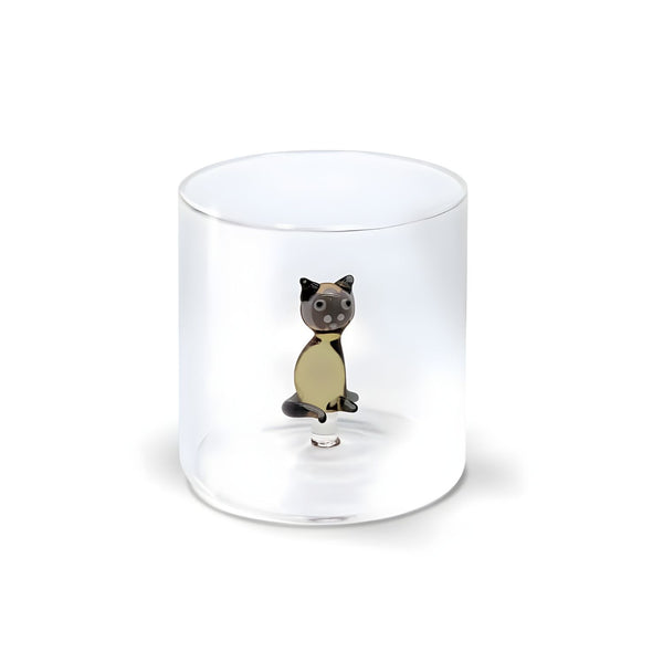 Bicchiere in Vetro Borosilicato 250 ml con Decoro Interno – WD Lifestyle