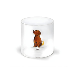 Bicchiere in Vetro Borosilicato 250 ml con Decoro Interno – WD Lifestyle