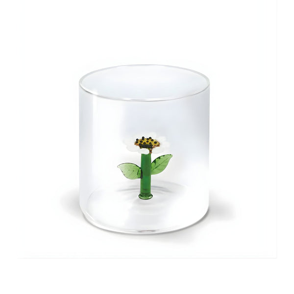 Bicchiere in Vetro Borosilicato 250 ml con Decoro Interno – WD Lifestyle