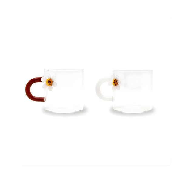 Set 2 Tazzine da Caffè in Vetro Borosilicato Margherita – WD Lifestyle