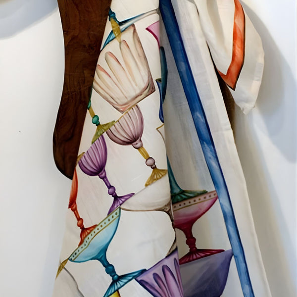 "Crystal" Linen Tea Towel - Tessitura Toscana Telerie