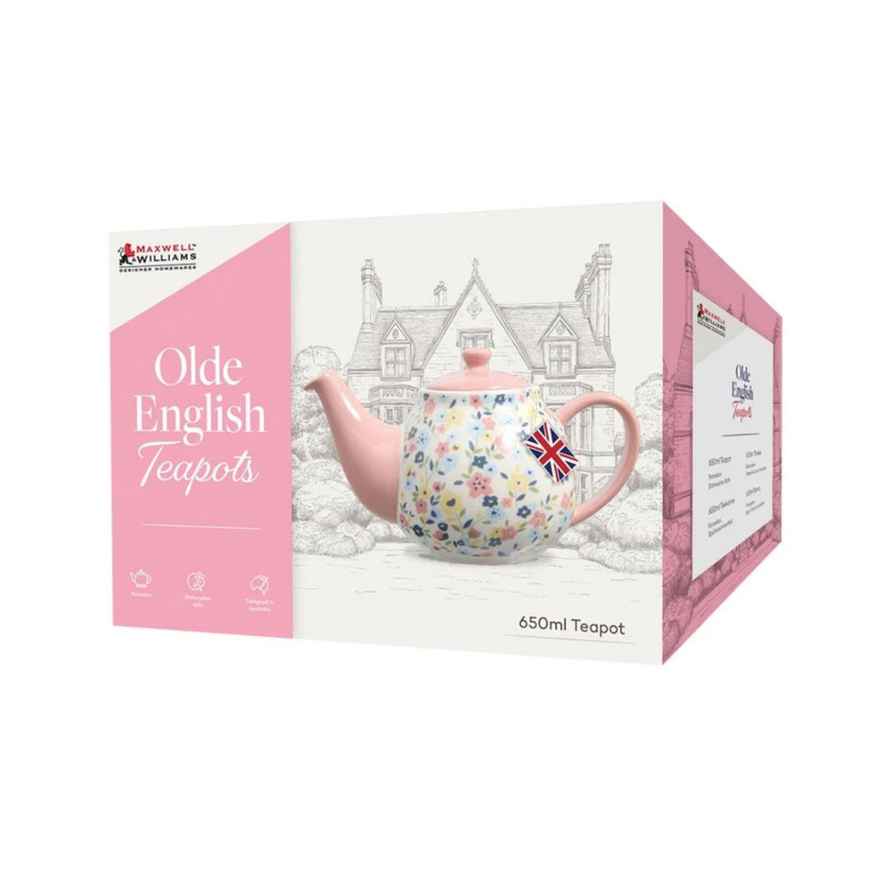 Teiera in Porcellana Floreale Rosa 650 ml – Olde English Maxwell & Williams