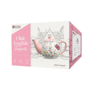 Teiera in Porcellana Floreale Rosa 650 ml – Olde English Maxwell & Williams