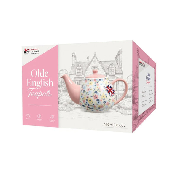 Teiera in Porcellana Floreale Rosa 650 ml – Olde English Maxwell & Williams