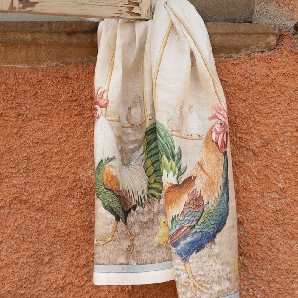 Canovaccio in Lino “Rooster” 50x70 cm – Tessitura Toscana Telerie