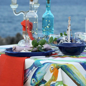 Tovaglia in cotone “Poisson Bleu” – Tessitura Toscana Telerie