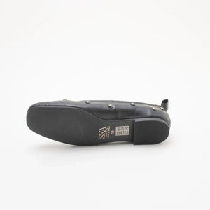 Ballerina in Pelle con Borchie Nera – SKA Shoes