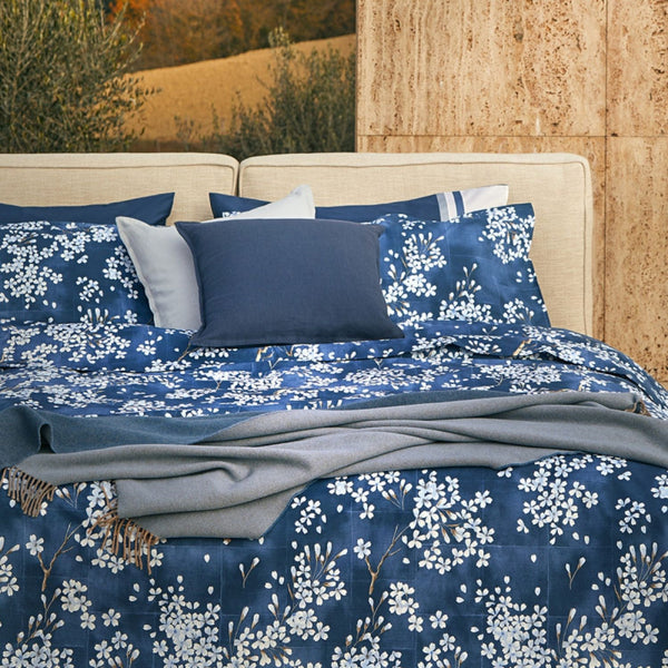 Parure Copripiumino Matrimoniale Kimono Blu – Fazzini