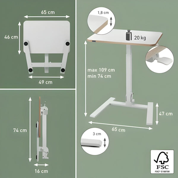 Scrivania Compatta Pneumatica Pieghevole Sit-Stand – Leitz Ergo