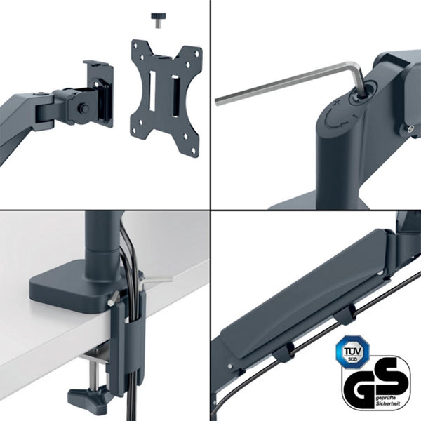 Braccio Salvaspazio Singolo per Monitor – Leitz Ergo