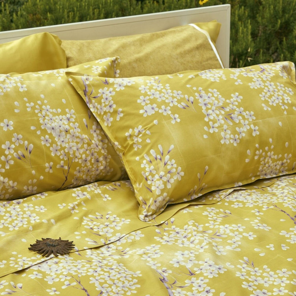 Parure Copripiumino Matrimoniale Kimono Giallo – Fazzini