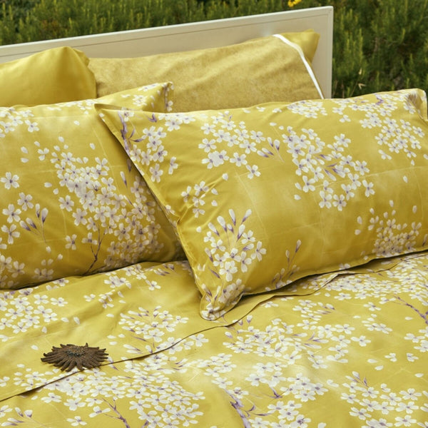 Parure Copripiumino Matrimoniale Kimono Giallo – Fazzini