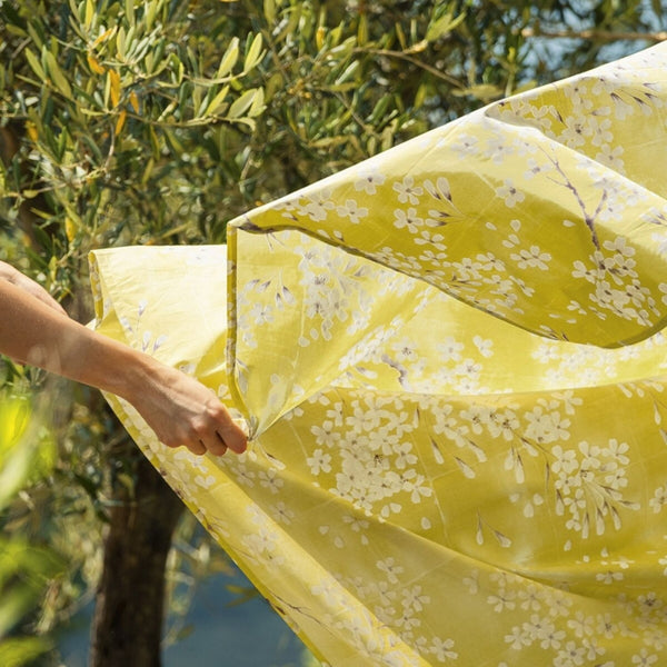 Completo Lenzuola Matrimoniale Kimono Giallo – Fazzini