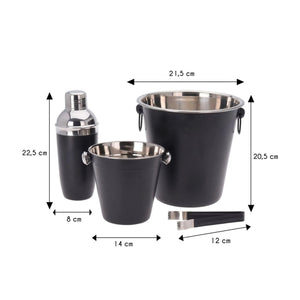 Bar Set 4 pcs in Acciaio Inox – Barware