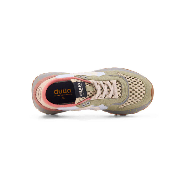 Sneakers Vegane Retrò Verde Oliva e Terracotta – DUUO