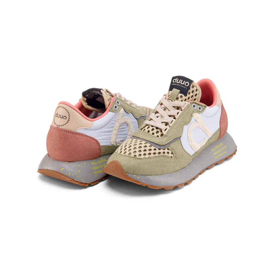 Sneakers Vegane Retrò Verde Oliva e Terracotta – DUUO