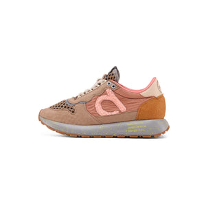 Sneakers Vegane Retrò Running Rosa e Beige – DUUO