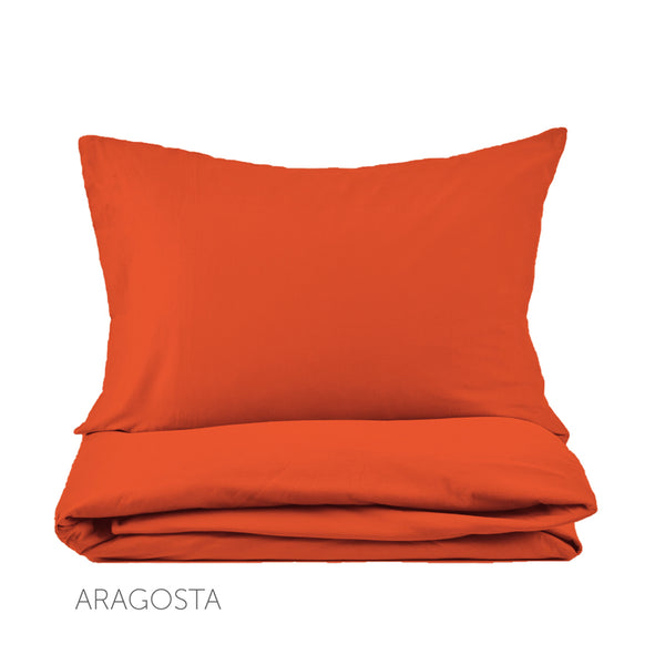 Percale Cotton Sheet "Lobster" - Fazzini