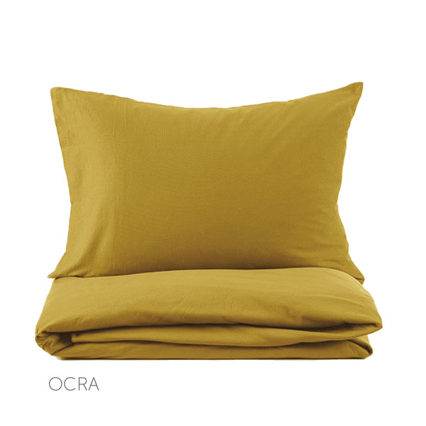 Lenzuolo in Cotone Percalle "Ocra" - Fazzini
