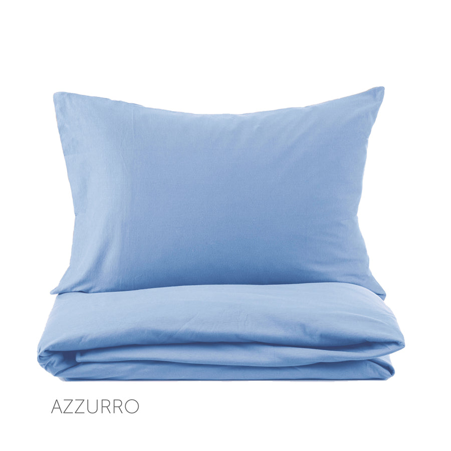Lenzuolo in Cotone Percalle "Azzurro" - Fazzini