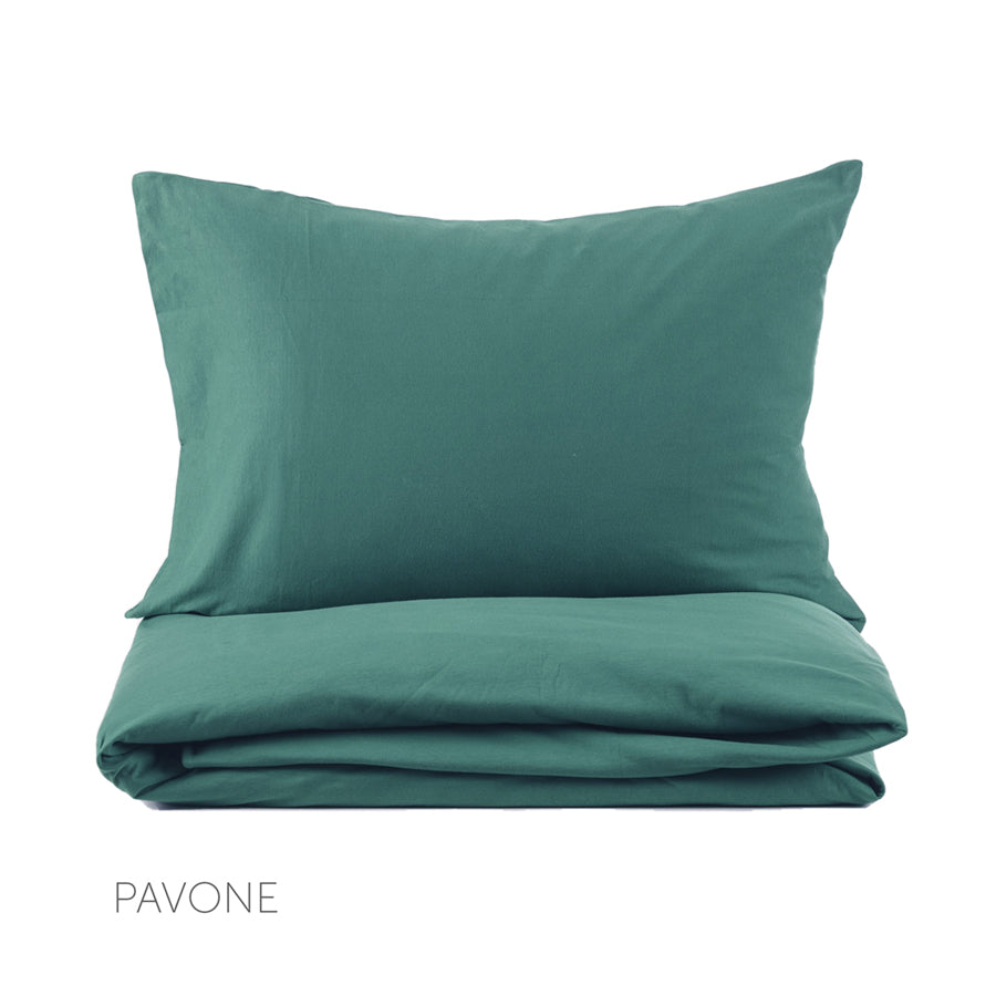 Lenzuolo in Cotone Percalle "Pavone" - Fazzini
