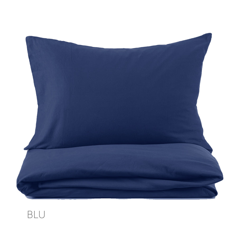 Lenzuolo in Cotone Percalle "Blu" - Fazzini