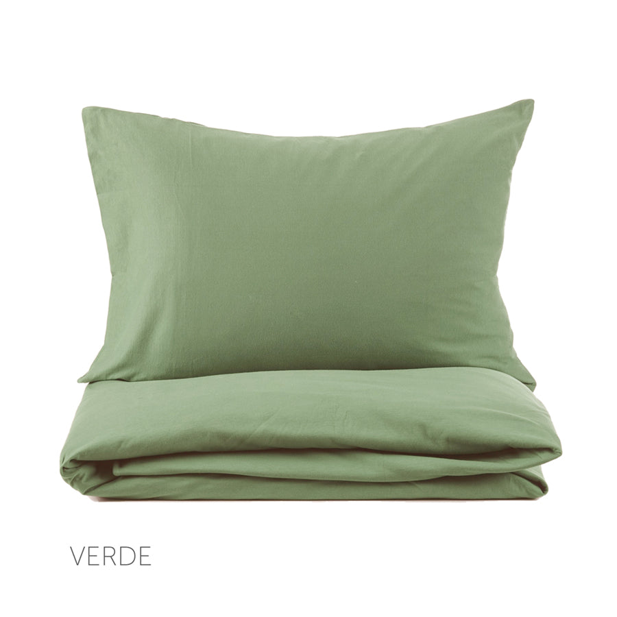 Lenzuolo in Cotone Percalle "Verde" - Fazzini
