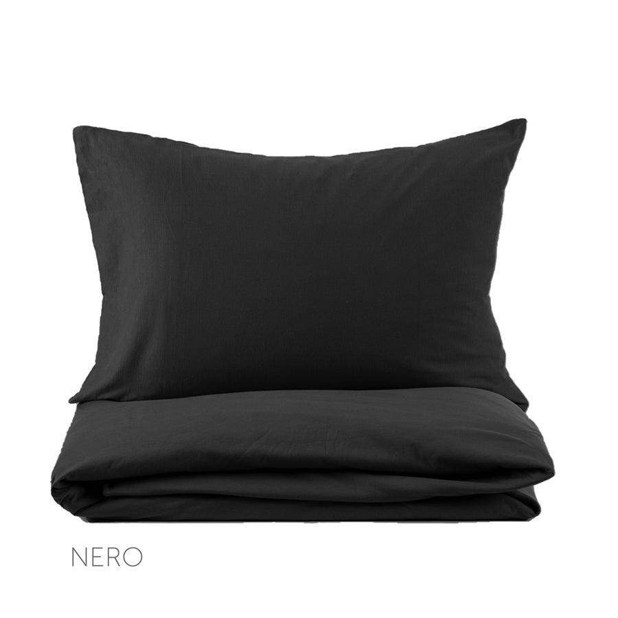Lenzuolo in Cotone Percalle "Nero" - Fazzini