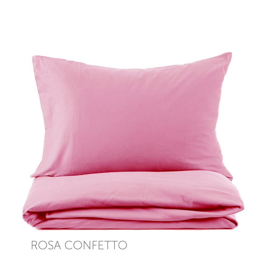 Lenzuolo in Cotone Percalle "Rosa Confetto" - Fazzini