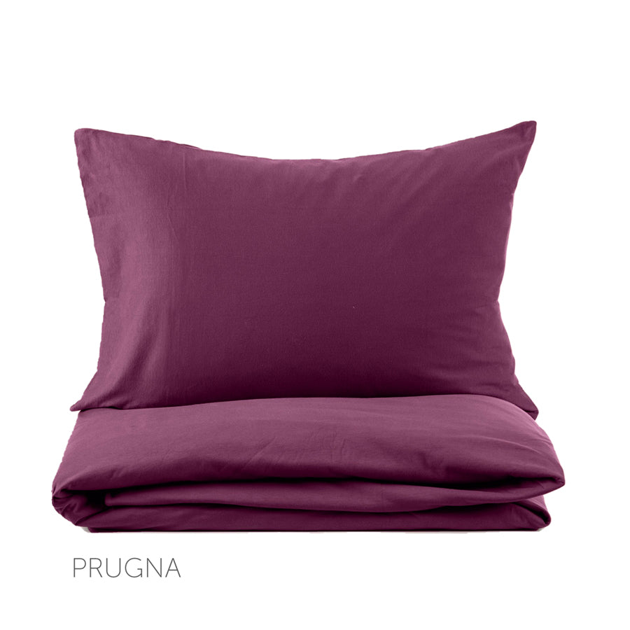Lenzuolo in Cotone Percalle "Prugna" - Fazzini