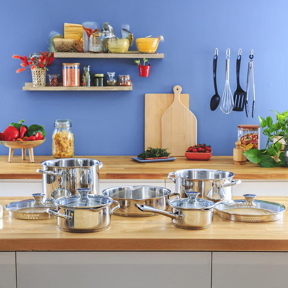 Set di 9 Pentole a Induzione in Acciaio Inox "Smart" - Lagostina
