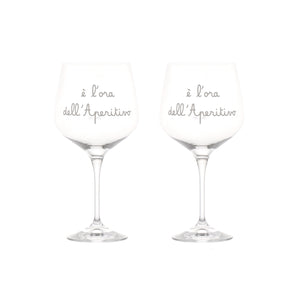 Set 2 Calici in Vetro Borosilcato con Scritta 820ML - Simple Day