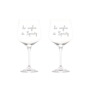 Set 2 Calici in Vetro Borosilcato con Scritta 820ML - Simple Day